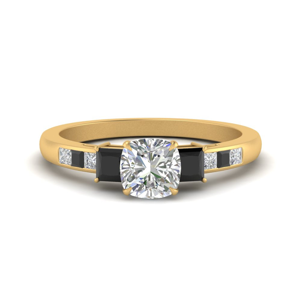 cushion-cut-channel-three-stone-diamond-engagement-ring-with-black-diamond-in-yellow-gold-FDENS205CURGBLACK-NL-YG.jpg