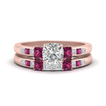 Load image into Gallery viewer, cushion-cut-channel-three-stone-diamond-engagement-ring-with-pink-sapphire-in-rose-gold-FDENS205CUGSADRPI-NL-RG.jpg