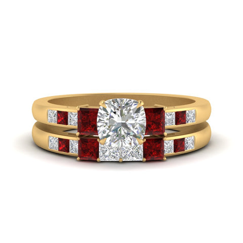cushion-cut-channel-three-stone-diamond-engagement-ring-with-ruby-in-yellow-gold-FDENS205CUGRUDR-NL-YG.jpg