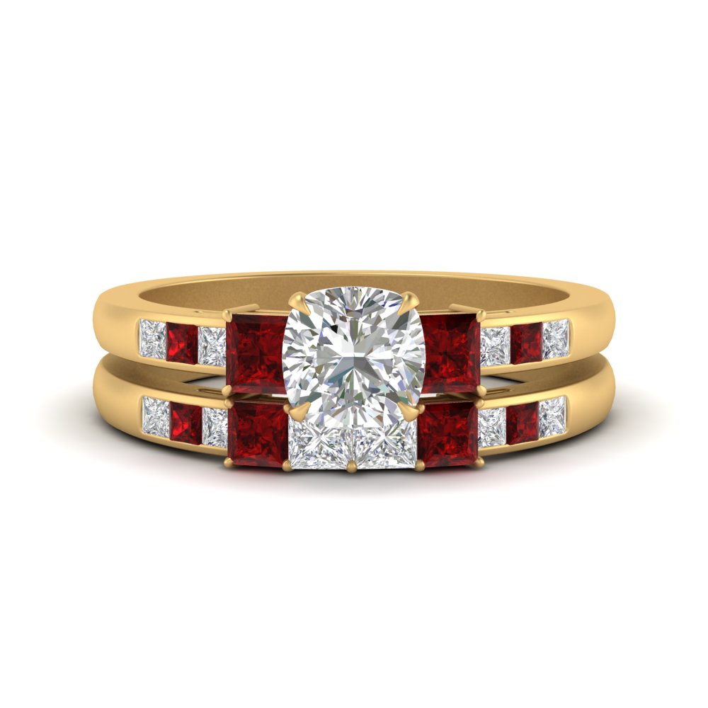 cushion-cut-channel-three-stone-diamond-engagement-ring-with-ruby-in-yellow-gold-FDENS205CUGRUDR-NL-YG.jpg