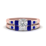 Load image into Gallery viewer, cushion-cut-channel-three-stone-diamond-engagement-ring-with-sapphire-in-rose-gold-FDENS205CUGSABL-NL-RG.jpg