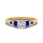 Load image into Gallery viewer, cushion-cut-channel-three-stone-diamond-engagement-ring-with-sapphire-in-yellow-gold-FDENS205CURGSABL-NL-YG.jpg
