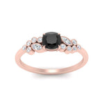 Load image into Gallery viewer, cushion-cut-cluster-black-diamond-engagement-ring-in-rose-gold-FDENS3110CURGBLACK-NL-RG.jpg
