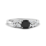 Load image into Gallery viewer, cushion-cut-cluster-black-diamond-engagement-ring-in-white-gold-FDENS3110CURGBLACK-NL-WG.jpg
