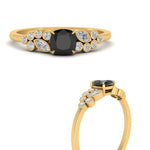 Load image into Gallery viewer, cushion-cut-cluster-black-diamond-engagement-ring-in-yellow-gold-FDENS3110CURGBLACK-NL-YG.jpg
