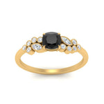 Load image into Gallery viewer, cushion-cut-cluster-black-diamond-engagement-ring-in-yellow-gold-FDENS3110CURGBLACK-NL-YG.jpg
