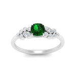 Load image into Gallery viewer, cushion-cut-cluster-emerald-engagement-ring-in-white-gold-FDENS3110CURGEMGR-NL-WG.jpg
