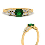 Load image into Gallery viewer, cushion-cut-cluster-emerald-engagement-ring-in-yellow-gold-FDENS3110CURGEMGR-NL-YG.jpg
