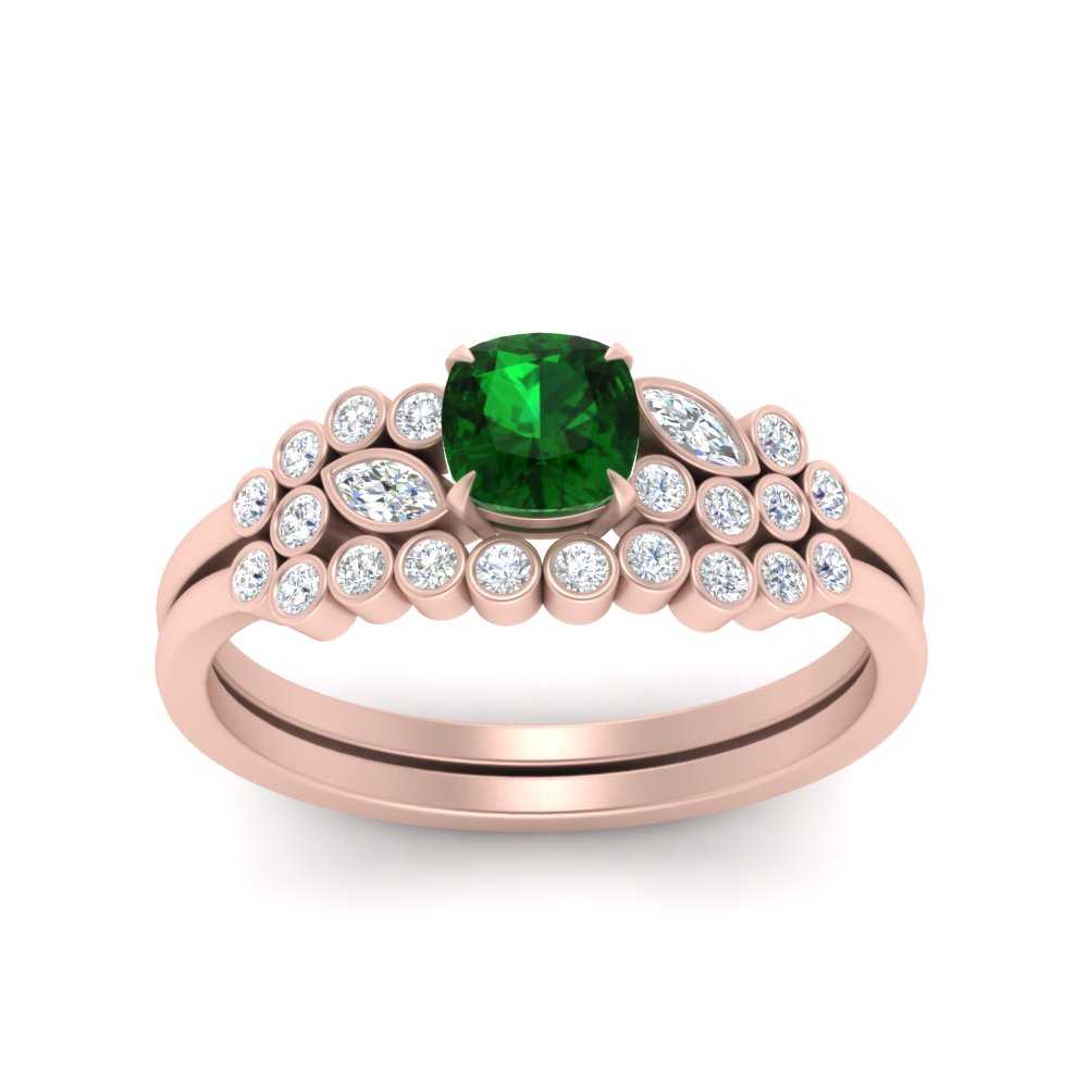 cushion-cut-cluster-emerald-wedding-ring-set-in-rose-gold-FDENS3110CUGEMGR-NL-RG.jpg