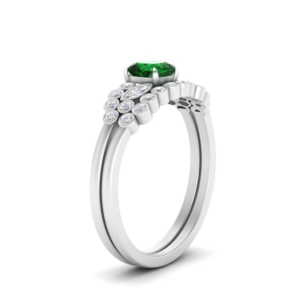 cushion-cut-cluster-emerald-wedding-ring-set-in-white-gold-FDENS3110CUGEMGR-NL-WG.jpg