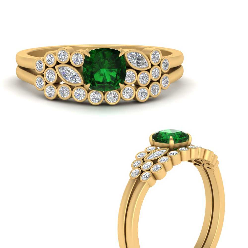 cushion-cut-cluster-emerald-wedding-ring-set-in-yellow-gold-FDENS3110CUGEMGR-NL-YG.jpg