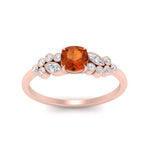 Load image into Gallery viewer, cushion-cut-cluster-orange-sapphire-engagement-ring-in-rose-gold-FDENS3110CURGSAOR-NL-RG.jpg
