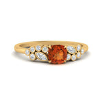 Load image into Gallery viewer, cushion-cut-cluster-orange-sapphire-engagement-ring-in-yellow-gold-FDENS3110CURGSAOR-NL-YG.jpg
