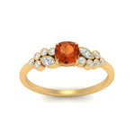 Load image into Gallery viewer, cushion-cut-cluster-orange-sapphire-engagement-ring-in-yellow-gold-FDENS3110CURGSAOR-NL-YG.jpg
