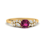 Load image into Gallery viewer, cushion-cut-cluster-pink-sapphire-engagement-ring-in-yellow-gold-FDENS3110CURGSADRPI-NL-YG.jpg
