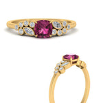 Load image into Gallery viewer, cushion-cut-cluster-pink-sapphire-engagement-ring-in-yellow-gold-FDENS3110CURGSADRPI-NL-YG.jpg
