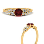 Load image into Gallery viewer, cushion-cut-cluster-ruby-engagement-ring-in-yellow-gold-FDENS3110CURGRUDR-NL-YG.jpg

