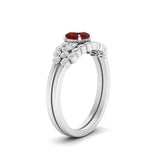 Load image into Gallery viewer, cushion-cut-cluster-ruby-wedding-ring-set-in-white-gold-FDENS3110CUGRUDR-NL-WG.jpg