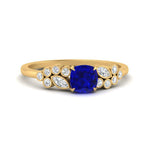 Load image into Gallery viewer, cushion-cut-cluster-sapphire-engagement-ring-in-yellow-gold-FDENS3110CURGSABL-NL-YG.jpg
