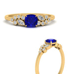 Load image into Gallery viewer, cushion-cut-cluster-sapphire-engagement-ring-in-yellow-gold-FDENS3110CURGSABL-NL-YG.jpg
