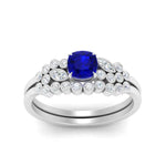 Load image into Gallery viewer, cushion-cut-cluster-sapphire-wedding-ring-set-in-white-gold-FDENS3110CUGSABL-NL-WG.jpg