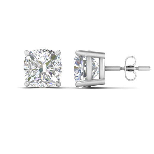 Cushion Diamond Basket Stud Earring