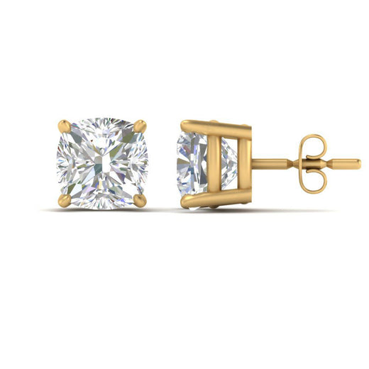 Cushion Diamond Basket Stud Earring