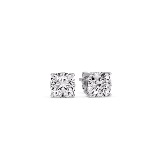 Cushion Diamond Basket Stud Earring