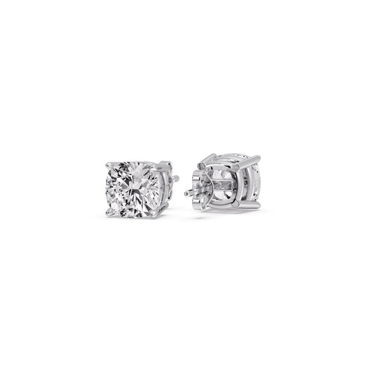 Cushion Diamond Basket Stud Earring