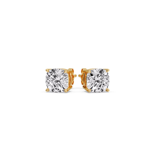 Cushion Diamond Basket Stud Earring