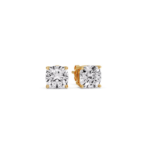 Cushion Diamond Basket Stud Earring