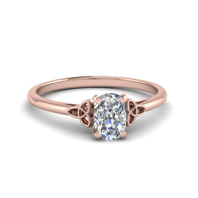 Cushion Cut Celtic Solitaire Engagement Ring