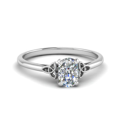 Cushion Cut Celtic Solitaire Engagement Ring