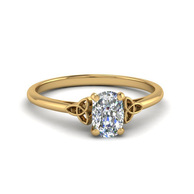 Cushion Cut Celtic Solitaire Engagement Ring