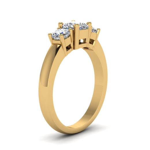 Classic Cushion Cut 3 Stone Ring