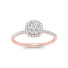 Load image into Gallery viewer, cushion-cut-diamond-halo-petite-engagement-ring-in-rose-gold-FD8523CURANGLE3-NL-RG