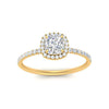 Load image into Gallery viewer, cushion-cut-diamond-halo-petite-engagement-ring-in-yellow-gold-FD8523CURANGLE3-NL-YG