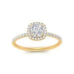 Load image into Gallery viewer, cushion-cut-diamond-halo-petite-engagement-ring-in-yellow-gold-FD8523CURANGLE3-NL-YG
