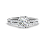 Load image into Gallery viewer, cushion-cut-diamond-halo-wedding-ring-set-in-white-gold-FD8523CU-NL-WG
