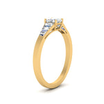 Load image into Gallery viewer, cushion-cut-diamond-ring-with-tapered-baguettes-in-FD10590CURANGLE3-NL-YG
