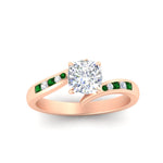 Load image into Gallery viewer, cushion-cut-diamond-swirl-channel-set-emerald-wedding-ring-in-rose-gold-FDENS4028CURGEMGRANGLE5-NL-RG.jpg?v=1754995853
