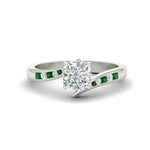 Load image into Gallery viewer, cushion-cut-diamond-swirl-channel-set-emerald-wedding-ring-in-white-gold-FDENS4028CURGEMGR-NL-WG.jpg?v=1754995853
