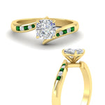 Load image into Gallery viewer, cushion-cut-diamond-swirl-channel-set-emerald-wedding-ring-in-yellow-gold-FDENS4028CURGEMGRANGLE3-NL-YG.jpg?v=1754995854
