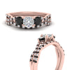Load image into Gallery viewer, cushion-cut-diamond-twisted-floral-prong-black-diamond-wedding-set-rose-gold-FD10257CUGBLACK-ANGLE3-NL-RG?v=1756359958