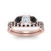 Load image into Gallery viewer, cushion-cut-diamond-twisted-floral-prong-black-diamond-wedding-set-rose-gold-FD10257CUGBLACK-ANGLE5-NL-RG?v=1756359958