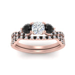 Load image into Gallery viewer, cushion-cut-diamond-twisted-floral-prong-black-diamond-wedding-set-rose-gold-FD10257CUGBLACK-ANGLE5-NL-RG?v=1756359958
