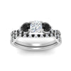 Load image into Gallery viewer, cushion-cut-diamond-twisted-floral-prong-black-diamond-wedding-set-white-gold-FD10257CUGBLACK-ANGLE5-NL-WG?v=1756359958