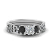 Load image into Gallery viewer, cushion-cut-diamond-twisted-floral-prong-black-diamond-wedding-set-white-gold-FD10257CUGBLACK-NL-WG?v=1756359958