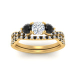 Load image into Gallery viewer, cushion-cut-diamond-twisted-floral-prong-black-diamond-wedding-set-yellow-gold-FD10257CUGBLACK-ANGLE5-NL-YG?v=1756359958
