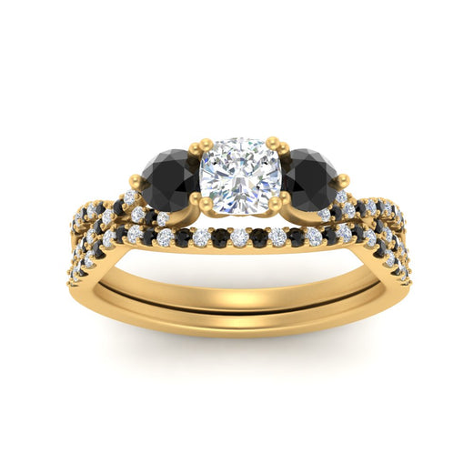 cushion-cut-diamond-twisted-floral-prong-black-diamond-wedding-set-yellow-gold-FD10257CUGBLACK-ANGLE5-NL-YG?v=1756359958